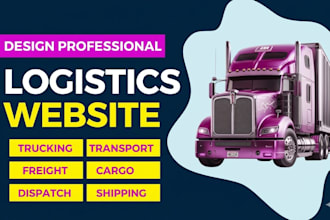 design logistics trucking dispatch freight and cargo website