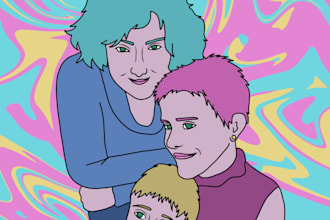 make a colorful portrait