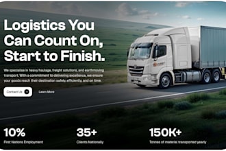 design hauling website logistics website trucking website freight broker website