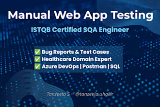 do manual testing of your web application