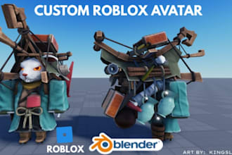 create 3d roblox ugc bundle, roblox game character, dynamic head, bundle rigging