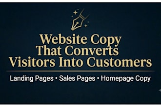 write SEO website copy and landing pages for your business