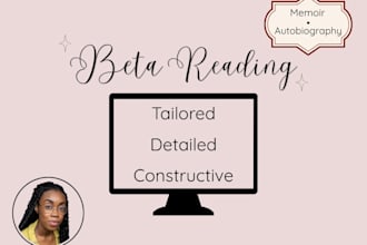 beta read your memoir or autobiography