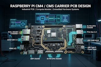 design raspberry pi cm4 cm5 compute module carrier pcb and industrial pcb design