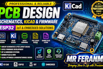 design pcb schematic kicad esp32 firmware and embedded systems