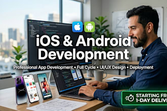 develop professional ios and android mobile apps, web app