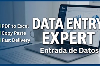do accurate data entry, copy paste, or transcripción de dato