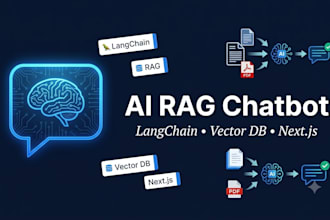 ai rag chatbot with langchain, vector db, and nextjs