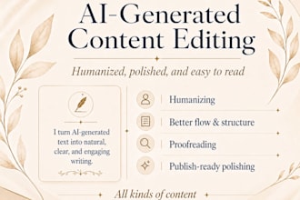 edit and humanise ai generated content