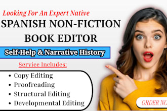 editorially, proofread, polish your spanish self help, history, nonfiction book