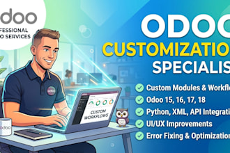 be your expert odoo developer for odoo erp customization