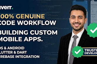 build a custom flutter mobile app with firebase backend