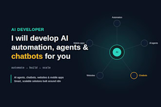 develop ai automation ai agents ai chatbots ai websites and mobile apps