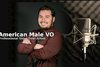record a american male professional voice over