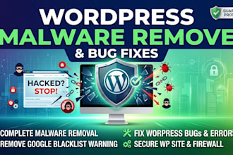 do wordpress malware remove and bug fixes