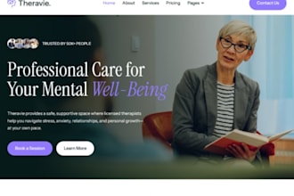 design squarespace therapy booking website mental health psychiatrist website