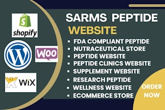 build fda compliant peptide website,research peptide store sarms peptide website