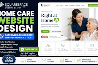 design squarespace home care website  caregiver website senior care website