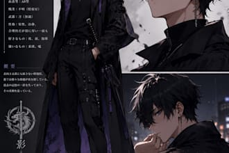 design a unique ai anime character for your project
