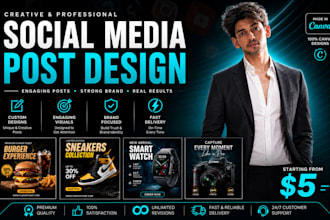 design instagram posts, facebook posts and canva templates
