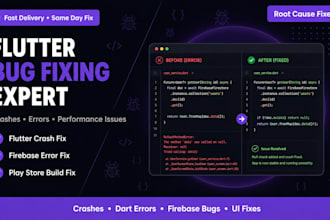 fix flutter bugs, crashes and errors fast
