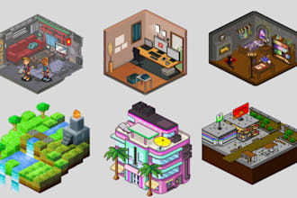 2d retro pixel art, isometric pixel art, pixel character animation, sprite sheet