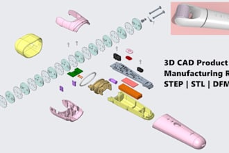 do 3d cad design 3d product design and mechanical dfm engineering