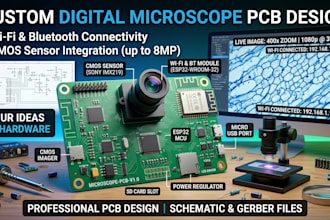 develop a custom digital microscope with pcb camera and wifi