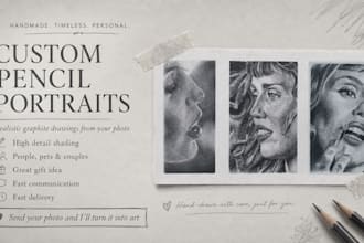 turn your photo into a realistic hand drawn pencil portrait