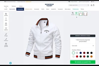 setup product configure, tshirt, jersey, jacket, suit hoodie in zakeke kickflip