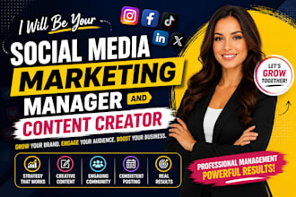 be your social media marketing manager and content creator