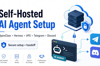 set up a self hosted ai agent using openclaw or hermes agent on your cloud