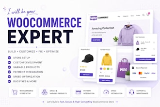 be your woocommerce expert for custom woocommerce website