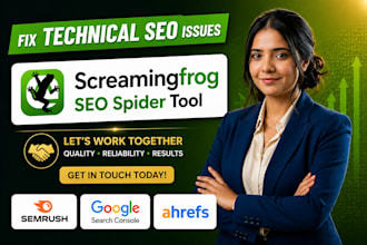 screaming frog SEO audit and fix all technical audit errors of your website