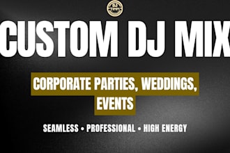 create a dj mix for corporate parties, weddings and events