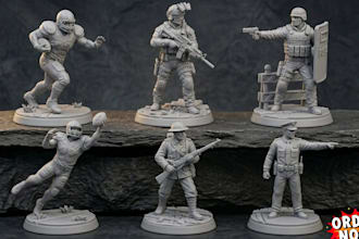 sculpt 3d miniature, warhammer 3d figurine tabletop dnd 3d model for 3d printing