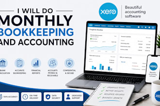 do monthly bookkeeping and accounting using xero