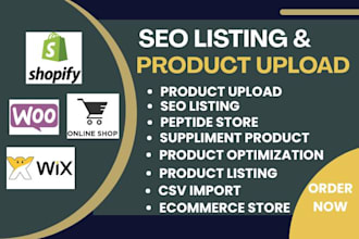 do seo listing product upload csv import for peptide vital suppliment product