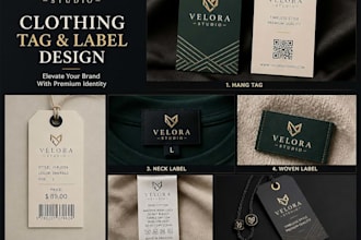 do clothing tag, hang tag, clothing label, product tag  design