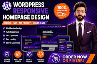 design wordpress responsive homepage