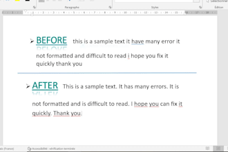 professional word formatting, editing and translation