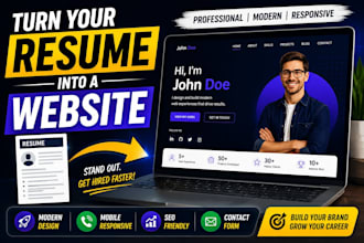 create resume into a powerful portfolio website