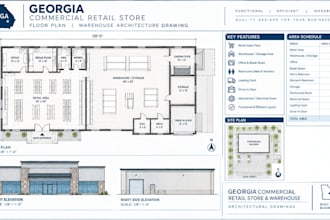 design georgia commercial retail store floor plan warehouse architecture drawing