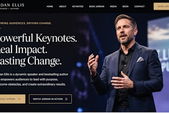design squarespace author speaker website keynote booking