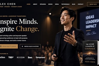 design squarespace keynote speaker website author website with booking