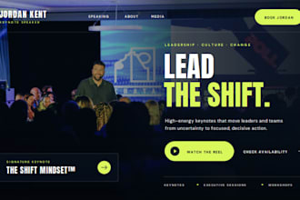 design squarespace keynote speaker personal brand website booking website