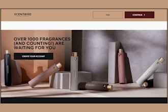 design perfume shopify store perfume website