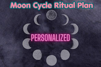 design a personalized new moon or full moon ritual plan