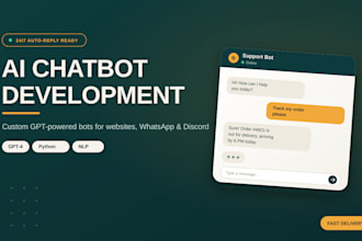 develop a custom ai chatbot for your website or business