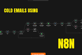create an email sending n8n automation that will approach clients